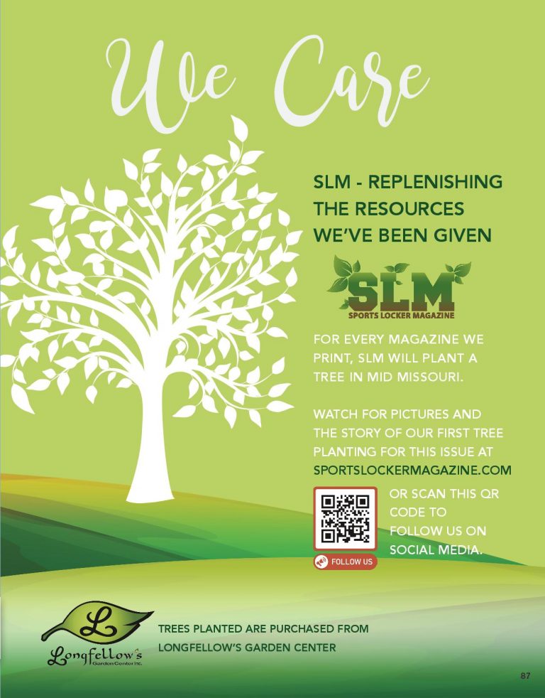 We care. SLM replenishes the resources we use. For every issue, SLM will plant a tree.