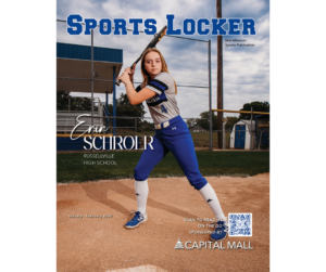 cover of magazine with softball player