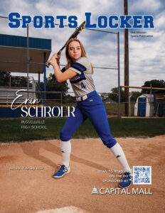 cover of magazine with softball player